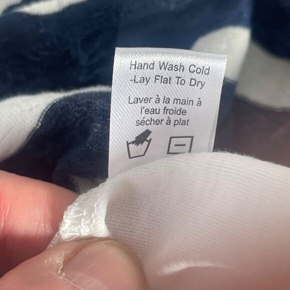 Anthropologie 1.9 One September Multi Stripe Seafarer Dress Ruched Sleeve Sz S - Picture 12 of 12